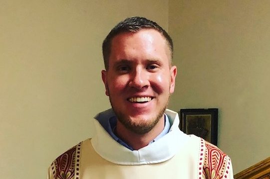 Luther Seminary student in clerical robe