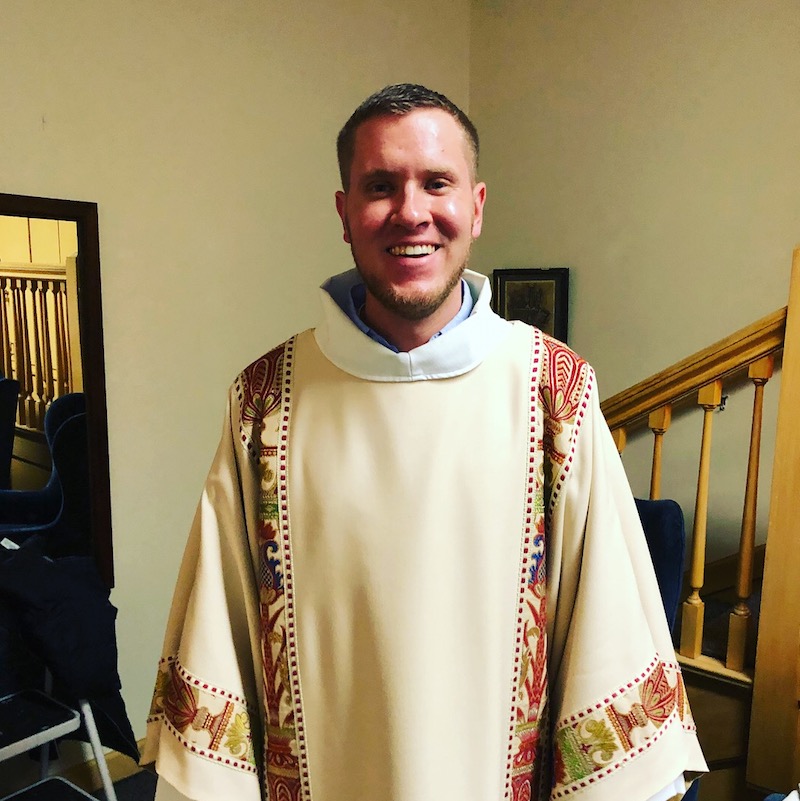 Luther Seminary student in clerical robe