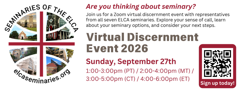 2026 Virtual Discernment Event image with QR code